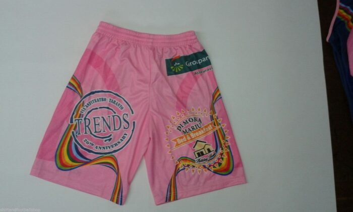 pantaloncino beach volley rosa posteriore